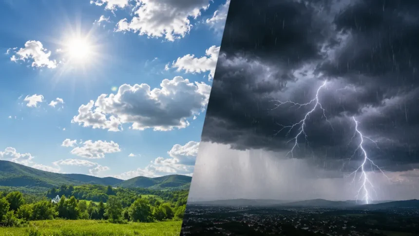 Néhány vármegyét másodpercek alatt tarolhat le a vihar
