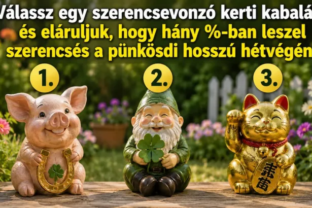 Válassz egy szerencsevonzó kerti kabalát, és eláruljuk, hogy hány %-ban leszel szerencsés a pünkösdi hosszú hétvégén