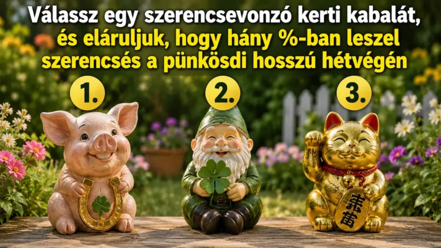 Válassz egy szerencsevonzó kerti kabalát, és eláruljuk, hogy hány %-ban leszel szerencsés a pünkösdi hosszú hétvégén
