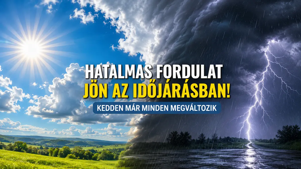 Hatalmas fordulat jön az időjárásban, kedden már minden megváltozik