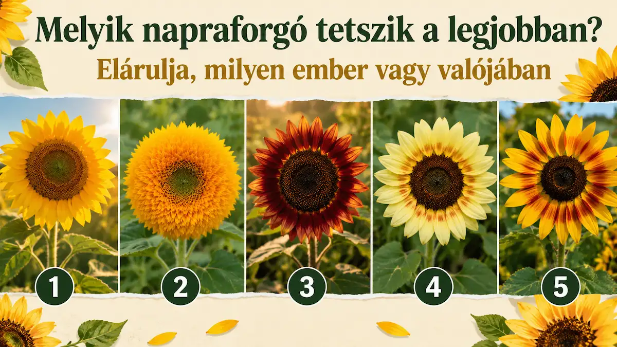 Melyik napraforgó tetszik a legjobban? Elárulja, milyen ember vagy valójában