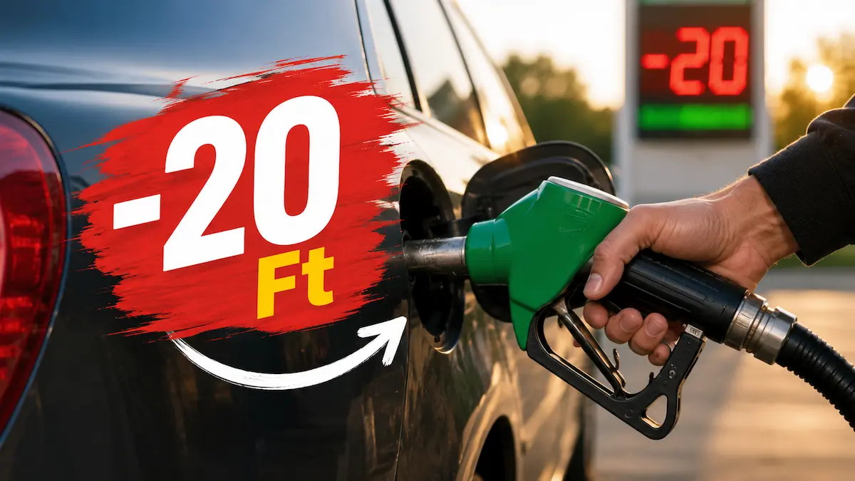 Már életbe is lépett: Ezen a helyen 20 forinttal a védett ár alatt adják a benzint, gázolajat