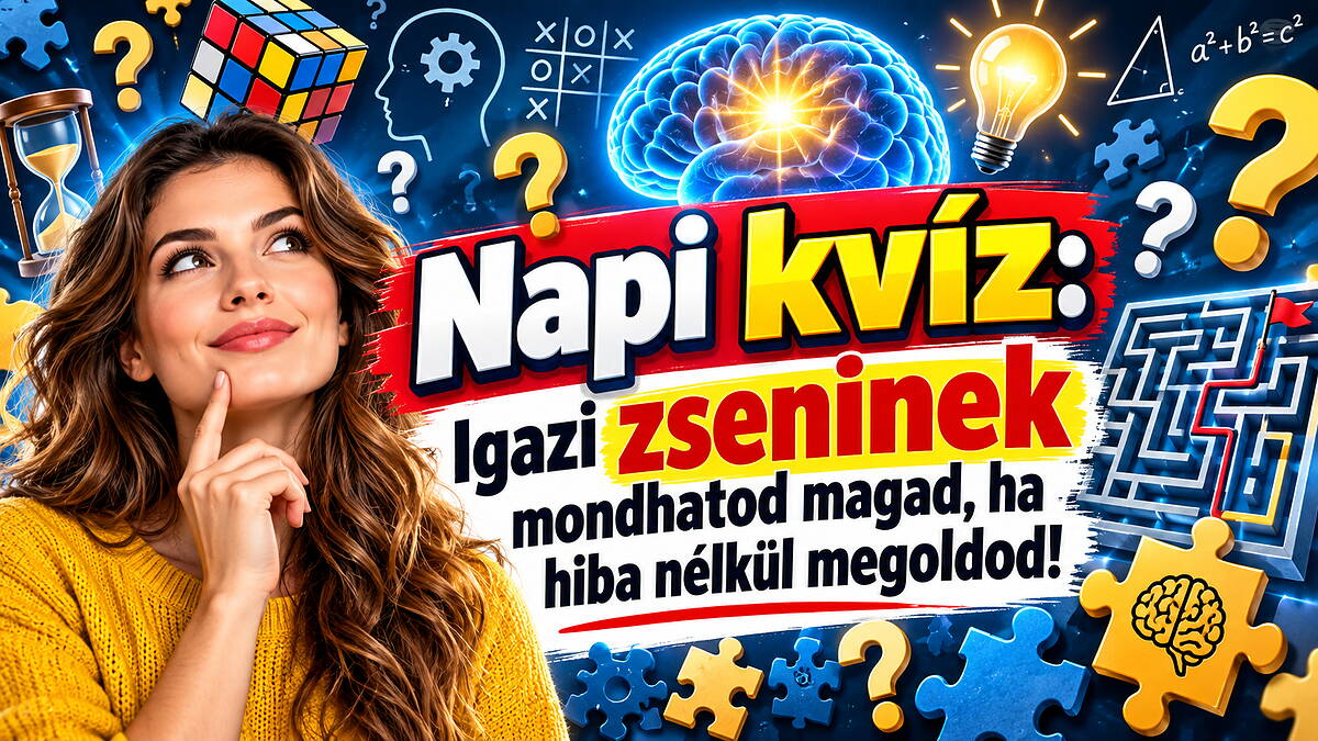 Napi kvíz: Igazi zseninek mondhatod magad, ha hiba nélkül megoldod!