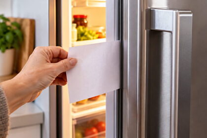 Egy papírlap a hűtőajtóba: így derül ki pár másodperc alatt, hogy szökik-e a hideg a tömítésnél
