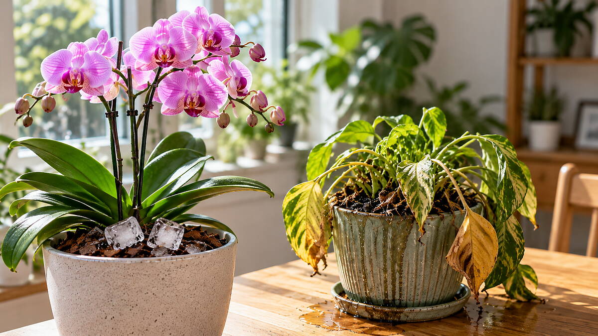 Jégkocka öntözés helyett? Az orchideánál bevált, sok szobanövénynek viszont árt