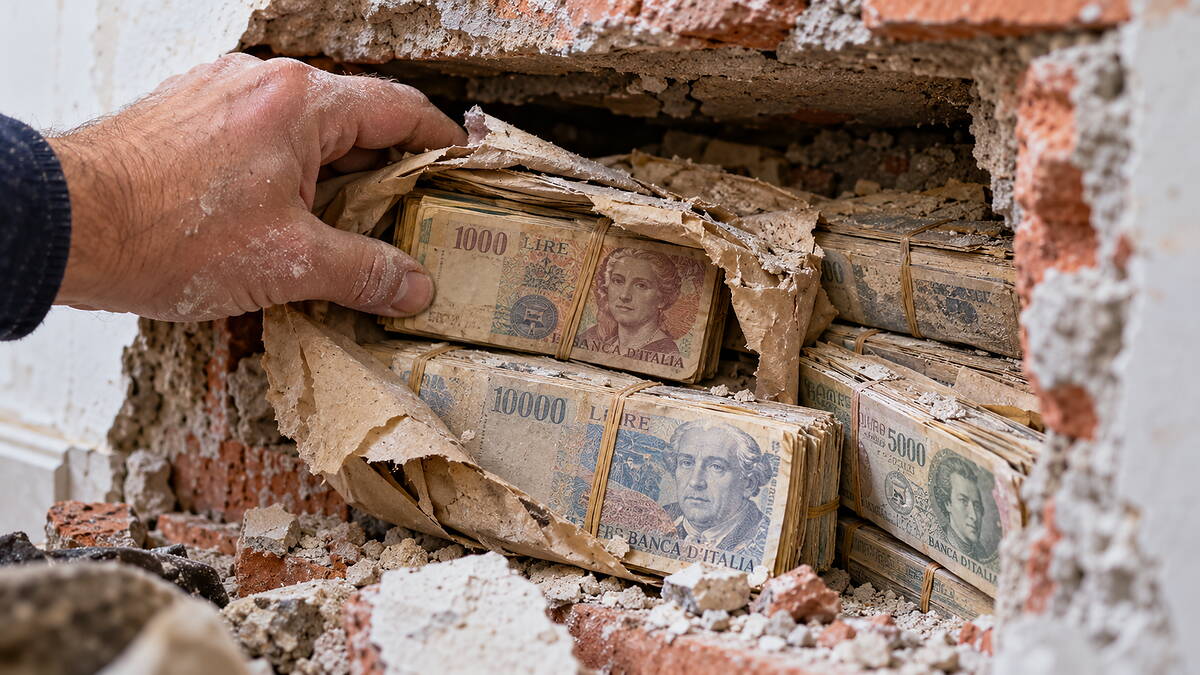 Közel 3 milliárd lírát talált a falban egy olasz férfi, a jegybank mégsem váltja be