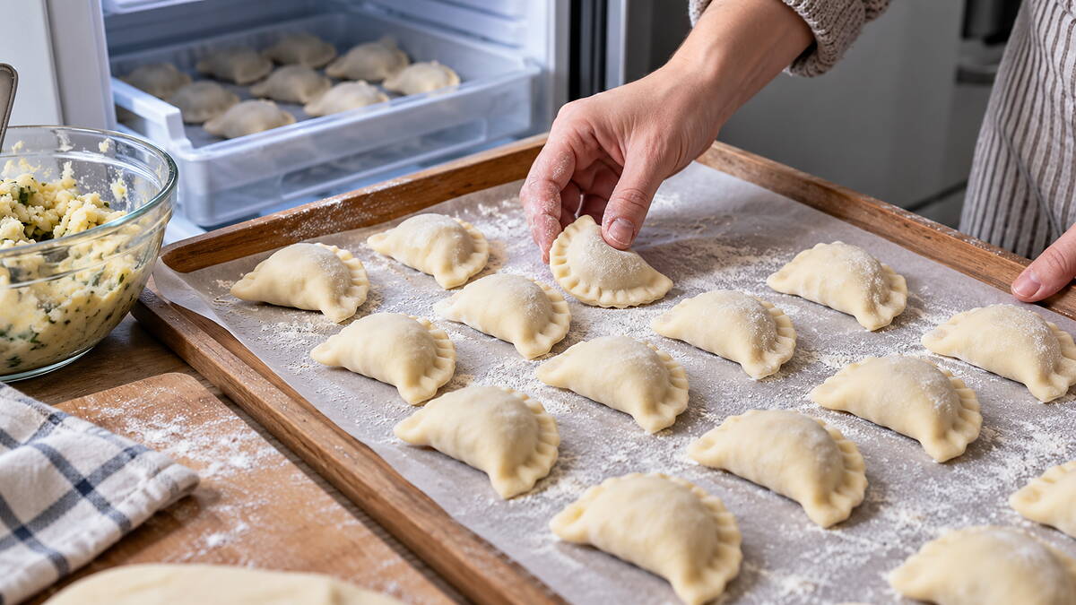 Nyersen és egyenként fagyasztják le a lengyelek a pierogit, így 3 hónapig is jó marad