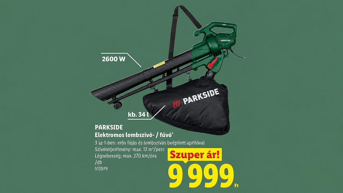Ősszel sok munkát megspórolhat ez a 9999 forintos Parkside kerti gép
