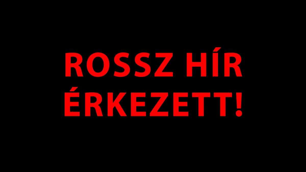 Rossz hír érkezett felirat fekete háttéren