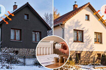 Sötét vagy világos legyen a homlokzat? Régi háznál a fűtésszámlán is meglátszik a különbség