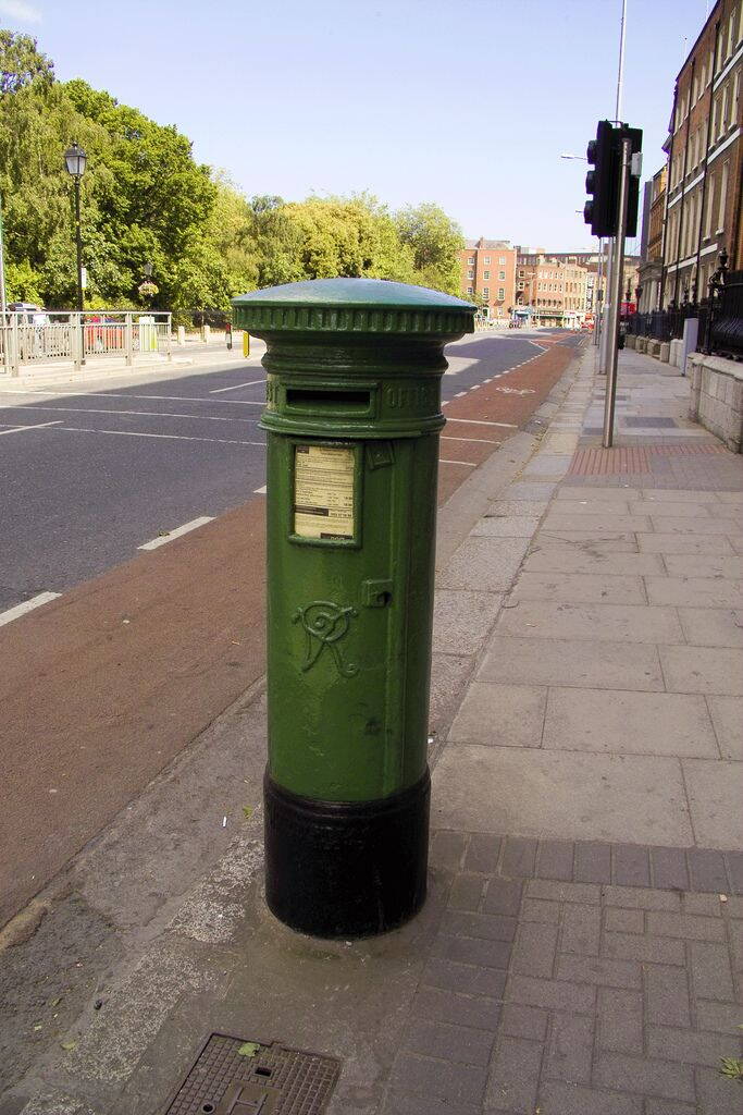 Zöld ír postaláda Dublinban
